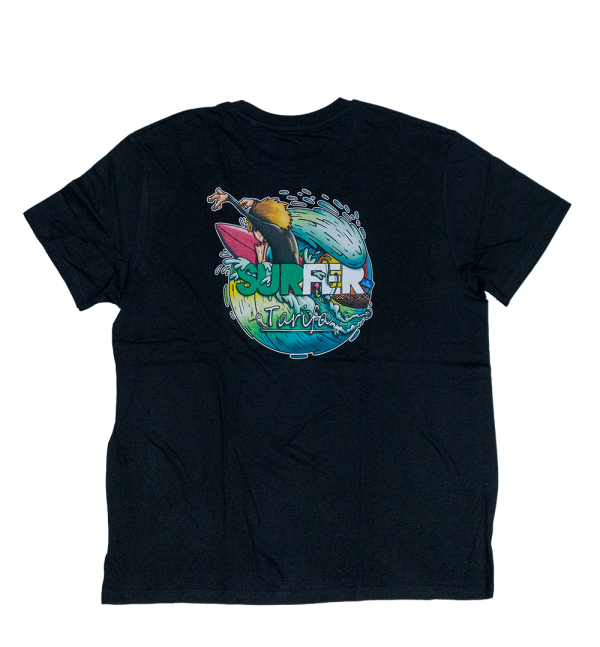 camiseta surfer tarif ilustración surf negra