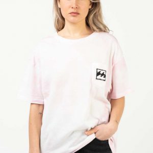 camiseta billabong mujer arch ss tee pink