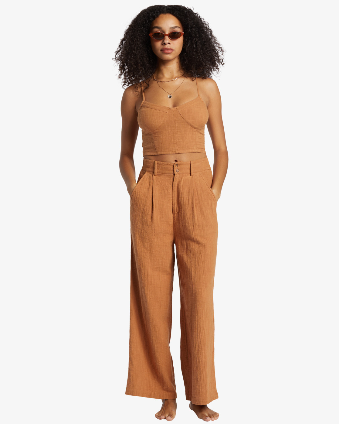 PANTALON LINO BILLABONG Tailor Made - Pantalón de pernera ancha para mujer PANTALON LINO BILLABONG Tailor Made - Pantalón de pernera ancha para mujer
