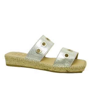 SUYUTE Sandalia PLATA  piel yute mujer