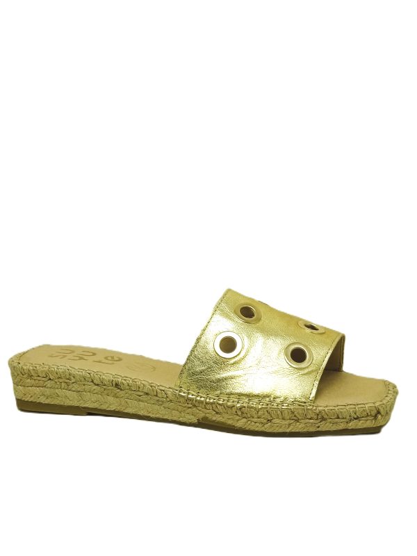 SANDALIA PLANA ORO